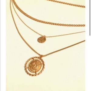 NWT Libra Coin Layered Necklace
